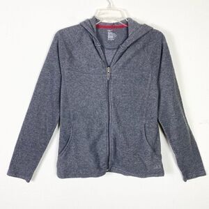 Gap Women’s Grey Terry Fleece Zip Up Lightweight Hooded Jacket Size M